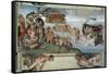 Sistine Chapel Ceiling, the Flood and Noah's Ark-Michelangelo Buonarroti-Framed Stretched Canvas