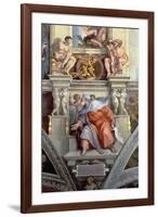 Sistine Chapel Ceiling: the Prophet Ezekiel, 1510-Michelangelo Buonarroti-Framed Giclee Print