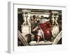 Sistine Chapel Ceiling: The Prophet Ezekiel, 1510-Michelangelo Buonarroti-Framed Giclee Print