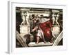 Sistine Chapel Ceiling: The Prophet Ezekiel, 1510-Michelangelo Buonarroti-Framed Giclee Print