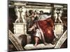 Sistine Chapel Ceiling: The Prophet Ezekiel, 1510-Michelangelo Buonarroti-Mounted Giclee Print