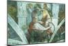 Sistine Chapel Ceiling: the Prophet Jeremiah (Pre Resoration)-Michelangelo Buonarroti-Mounted Giclee Print