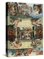 Sistine Chapel Ceiling : the Sacrifice of Noah, 1508-10-Michelangelo Buonarroti-Stretched Canvas