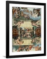 Sistine Chapel Ceiling : the Sacrifice of Noah, 1508-10-Michelangelo Buonarroti-Framed Premium Giclee Print