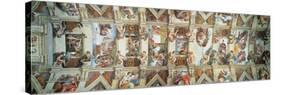 Sistine Chapel Ceiling, View of the Entire Vault-Michelangelo Buonarroti-Stretched Canvas