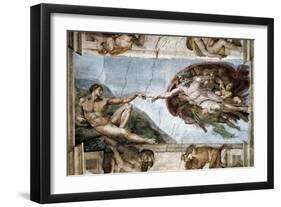 Sistine Chapel, the Creation of Adam-null-Framed Art Print