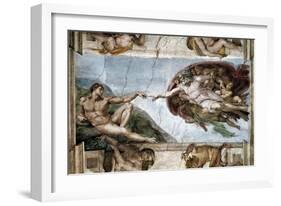 Sistine Chapel, the Creation of Adam-null-Framed Art Print