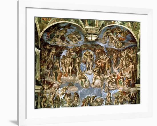 Sistine Chapel: the Last Judgement, 1538-41-Michelangelo Buonarroti-Framed Giclee Print