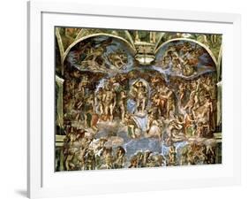 Sistine Chapel: the Last Judgement, 1538-41-Michelangelo Buonarroti-Framed Giclee Print