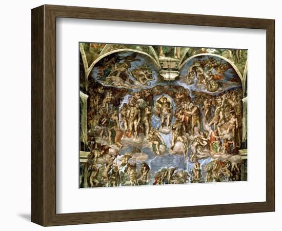 Sistine Chapel: the Last Judgement, 1538-41-Michelangelo Buonarroti-Framed Giclee Print