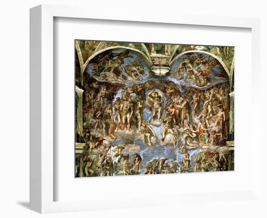 Sistine Chapel: the Last Judgement, 1538-41-Michelangelo Buonarroti-Framed Giclee Print