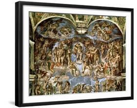 Sistine Chapel: the Last Judgement, 1538-41-Michelangelo Buonarroti-Framed Giclee Print