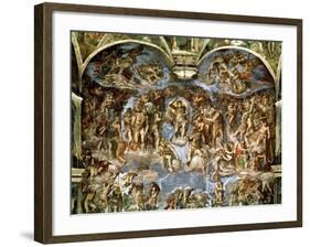 Sistine Chapel: the Last Judgement, 1538-41-Michelangelo Buonarroti-Framed Giclee Print