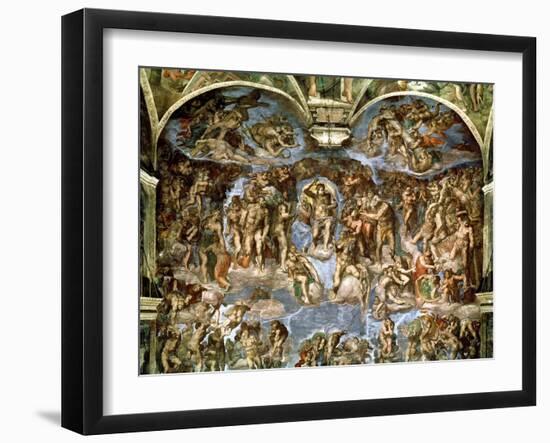 Sistine Chapel: the Last Judgement, 1538-41-Michelangelo Buonarroti-Framed Giclee Print