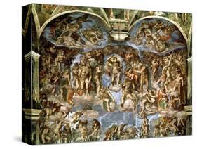 Sistine Chapel: the Last Judgement, 1538-41-Michelangelo Buonarroti-Stretched Canvas