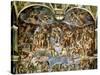 Sistine Chapel: the Last Judgement, 1538-41-Michelangelo Buonarroti-Stretched Canvas