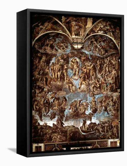 Sistine Chapel: The Last Judgement, 1538-41-Michelangelo Buonarroti-Framed Stretched Canvas