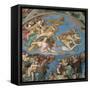 Sistine Chapel, the Last Judgment, Instruments of Christ's Passion-Michelangelo Buonarroti-Framed Stretched Canvas