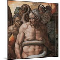 Sistine Chapel, the Last Judgment. Minos, Judge of Hell-Michelangelo Buonarroti-Mounted Art Print