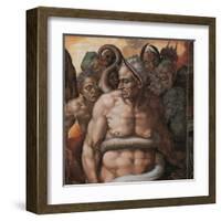 Sistine Chapel, the Last Judgment. Minos, Judge of Hell-Michelangelo Buonarroti-Framed Art Print