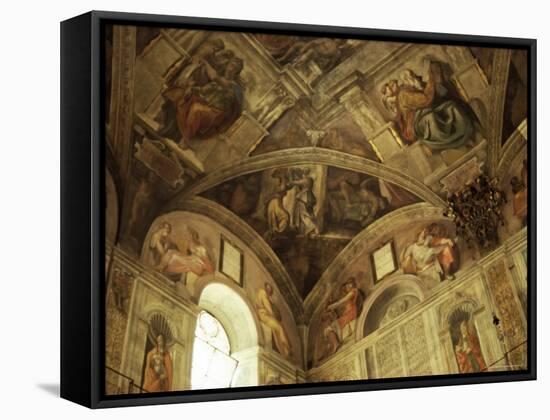 Sistine Chapel, Vatican, Rome, Lazio, Italy-John Ross-Framed Stretched Canvas