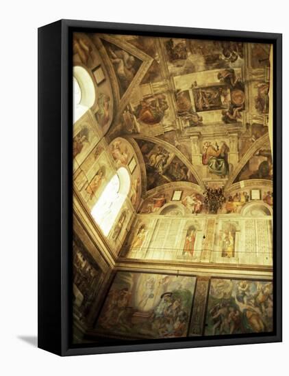 Sistine Chapel, Vatican, Rome, Lazio, Italy-John Ross-Framed Stretched Canvas