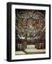 Sistine Chapel with the Retable of the Last Judgement (Fall of the Damned)-Michelangelo Buonarroti-Framed Premium Giclee Print