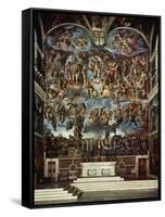 Sistine Chapel with the Retable of the Last Judgement (Fall of the Damned)-Michelangelo Buonarroti-Framed Stretched Canvas