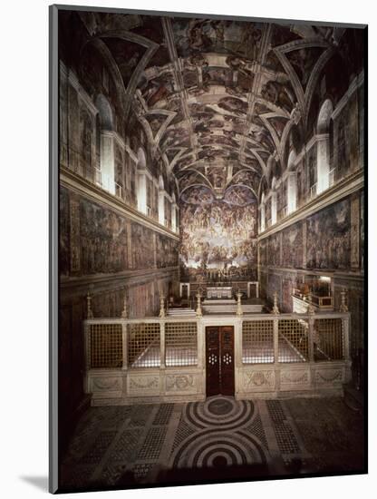 Sistine Chapel-Michelangelo Buonarroti-Mounted Giclee Print