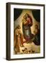 Sistine Madonna, Painted for Pope Julius II as His Present to City of Piacenza, Italy, 1512-1513-Raphael-Framed Giclee Print