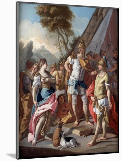 Sisygambis...Mistakes Hephistion for Alexander the Great, 18th Century-Francesco de Mura-Mounted Giclee Print