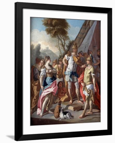 Sisygambis...Mistakes Hephistion for Alexander the Great, 18th Century-Francesco de Mura-Framed Giclee Print