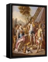 Sisygambis, the Mother of Darius, Mistaking Hephaestion for Alexander the Great-Francesco de Mura-Framed Stretched Canvas
