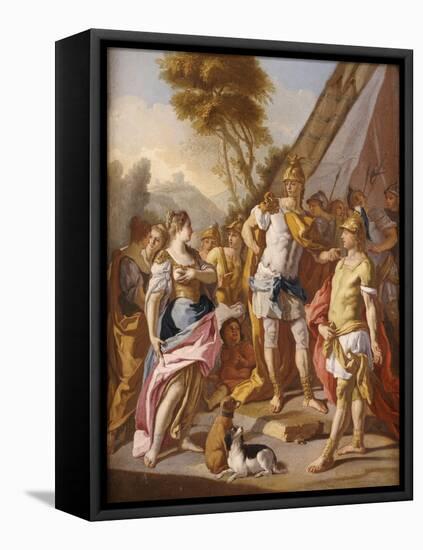 Sisygambis, the Mother of Darius, Mistaking Hephaestion for Alexander the Great-Francesco de Mura-Framed Stretched Canvas