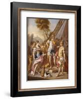 Sisygambis, the Mother of Darius, Mistaking Hephaestion for Alexander the Great-Francesco de Mura-Framed Giclee Print