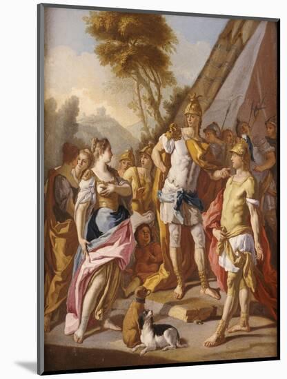 Sisygambis, the Mother of Darius, Mistaking Hephaestion for Alexander the Great-Francesco de Mura-Mounted Giclee Print