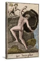 Sisyphus, illustration from 'Mythologie de la Jeunesse', 1803-French School-Stretched Canvas