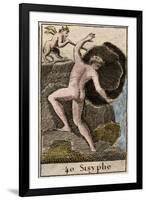 Sisyphus, illustration from 'Mythologie de la Jeunesse', 1803-French School-Framed Giclee Print