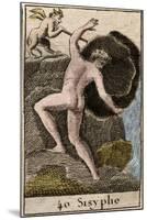 Sisyphus, illustration from 'Mythologie de la Jeunesse', 1803-French School-Mounted Giclee Print