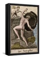 Sisyphus, illustration from 'Mythologie de la Jeunesse', 1803-French School-Framed Stretched Canvas