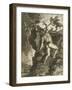 Sisyphus in Hades, Engraving, 17th Century-Flemish School-Framed Giclee Print