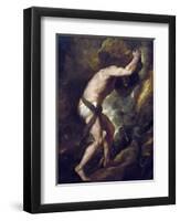Sisyphus-Titian (Tiziano Vecelli)-Framed Art Print