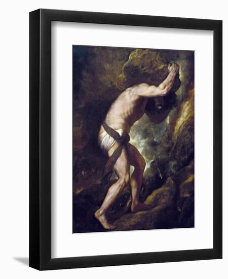 Sisyphus-Titian (Tiziano Vecelli)-Framed Art Print