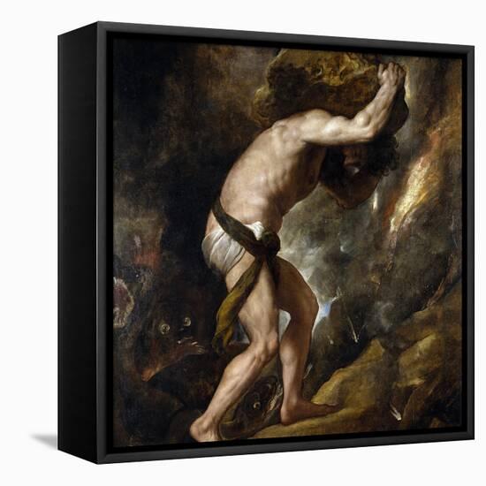 Sisyphus-Titian (Tiziano Vecelli)-Framed Stretched Canvas