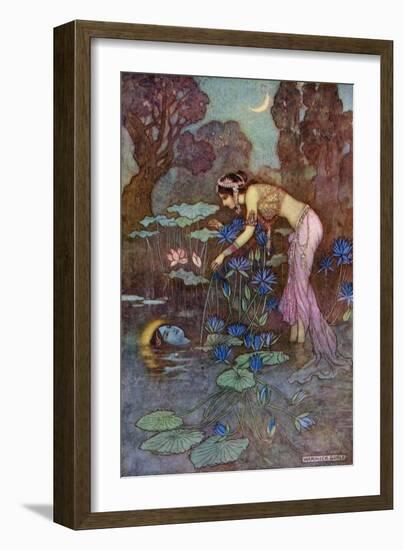 Sita Finds Rama Among Lotus Blooms-null-Framed Giclee Print