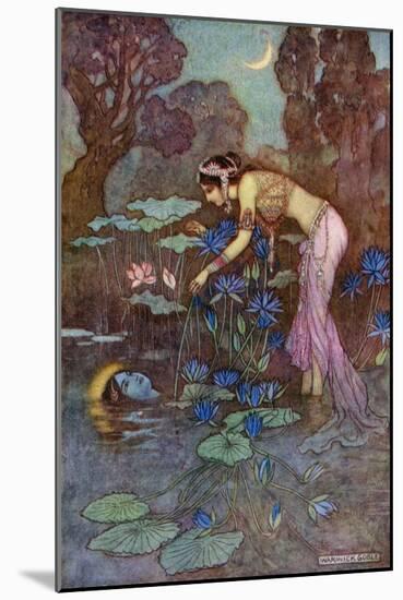Sita Finds Rama Among Lotus Blooms-null-Mounted Giclee Print