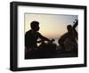 Sitar and Tabla Player Beside the Ganga River, Varanasi, Uttar Pradesh State, India-John Henry Claude Wilson-Framed Photographic Print