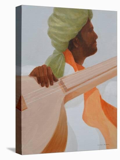 Sitar Player, Green Turban-Lincoln Seligman-Stretched Canvas