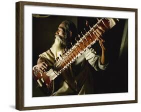 Sitar Player, India-John Henry Claude Wilson-Framed Photographic Print