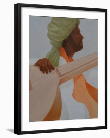 Sitar Player, Olive Turban-Lincoln Seligman-Framed Giclee Print